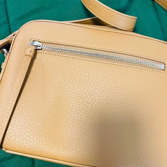 All Saints Tan Crossbody Camera Bag with Zipper Closure - Picture 3 of 6